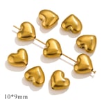 Gold color / 1 Piece Simple Classic Style Heart Shape Stainless Steel  Gold Color Women's Pendant Picture6